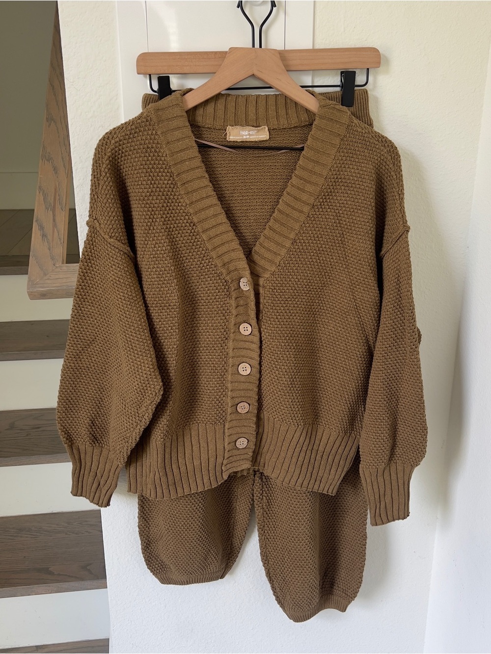 Free People Free est Hailee Cardi Set - Olive Green - NWOT